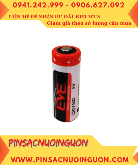EVE CR17450; Pin nuôi nguồn PLC EVE CR17450 Lithium 3.0v (17mmx45mm) 2200mAh chính hãng