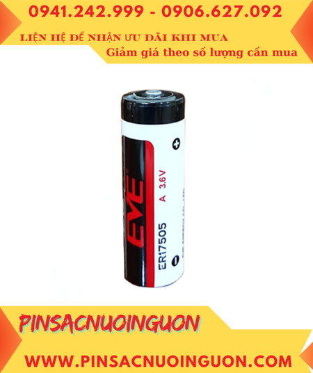EVE ER17505; Pin nuôi nguồn EVE ER17505 (17mmx50.5mm) lithium 3.6v A 3600mAh chính hãng