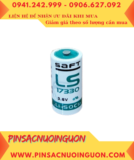 Saft LS17330 _Pin nuôi nguồn PLC Saft LS17330 lithium 3.6v 2/3A 1800mAh _Xuất xứ ANH (UK)