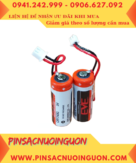 EVE CR17450; Pin nuôi nguồn EVE CR17450 Lithium 3v 4/5A 2200mAh (ZẮC CẮM) chính hãng