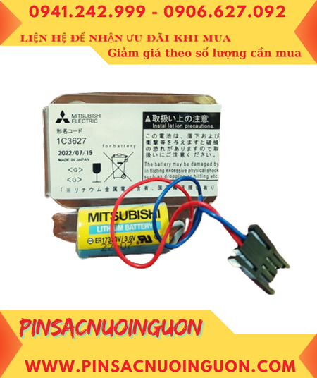 Mitsubishi ER17330V; Pin nuôi nguồn Mitsubishi ER17330V lithium 3.6v 2/3A 1700mAh chính hãng, Xuất xứ Nhật
