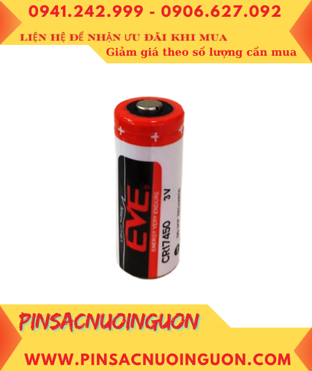 Pin CR17450; Pin EVE CR17450; Pin nuôi nguồn EVE CR17450 Lithium 3v (17mmx45mm) 4/5A 2200mAh