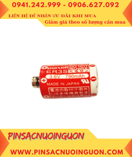 Maxell ER3SR, Pin nuôi nguồn PLC Maxell ER3SR 790mAh 3.6v Lithium Thionyl Chloride chính hãng