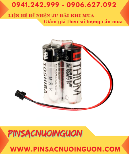 Toshiba 2ER17500V; Pin nuôi nguồn Toshiba 2ER17500V 3.6v 5400mAh (2 viên ghép đôi) _Xuất xứ Nhật