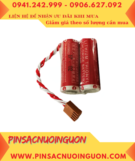 Maxell 2ER18/50 (2viên kết đôi), Pin nuôi nguồn PLC Maxell 2ER18/50 lithium 3.6v 7300mAh /Xuất xứ NHẬT