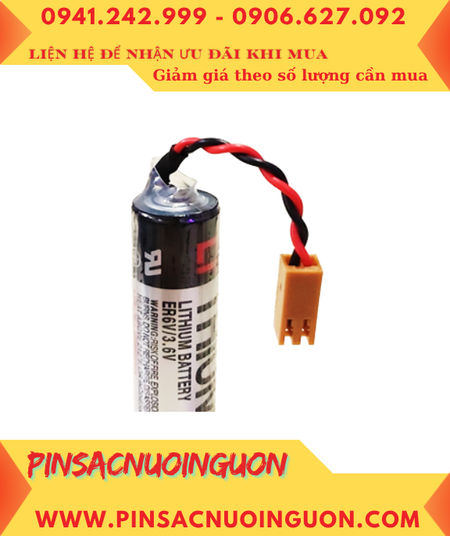 Toshiba ER6V (Zắc JEA) Pin nuôi nguồn PLC Toshiba ER6V lithium 3.6v AA 2000mAh, Xuất xứ Nhật