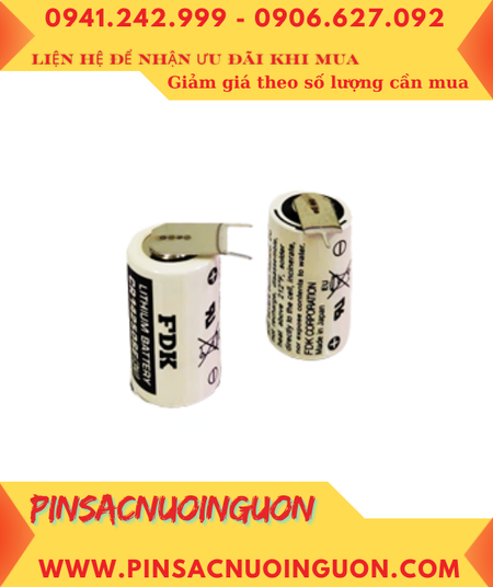 FDK CR14250SE (chân thép 3 chấu); Pin nuôi nguồn PLC FDK CR14250SE 1/2AA 900mAh, Xuất xứ NHẬT