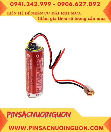 Maxell ER18/50 (Zắc NÂU PLC); Pin nuôi nguồn PLC Maxell ER18/50 3.6v 3650mAh Lithium Thionyl Chloride