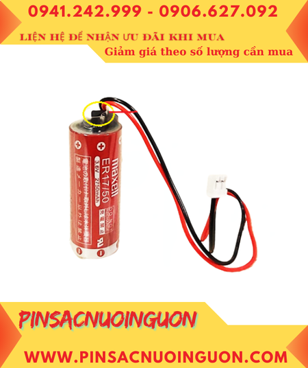 Maxell ER17/50 (Zắc PH2.0); Pin nuôi nguồn PLC Maxell ER17/50 3.6v 2750mAh Lithium Thionyl Chloride