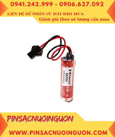 NACHI BAT04, Pin nuôi nguồn PLC NACHI BAT04 Robot Lithium 3.6v 2750mAh chính hãng, Xuất xứ NHẬT