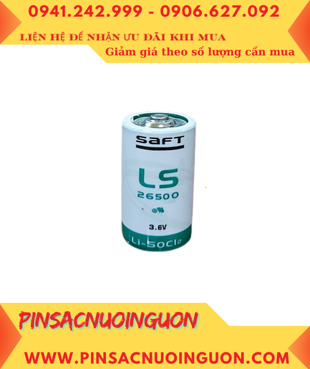 Pin Saft LS26500 _Pin LS26500; Pin nuôi nguồn PLC Saft LS26500 lithium 3.6v C 7700mAh _Xuất xứ Pháp