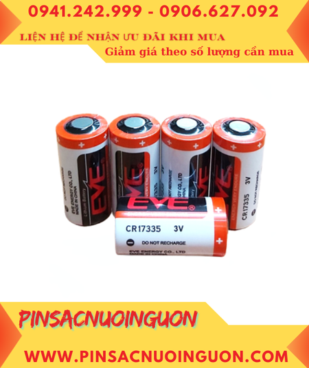 EVE CR17335; Pin nuôi nguồn PLC EVE CR17335 lithium 3.0v (17mmx33.5mm) 2/3A 1500mAh