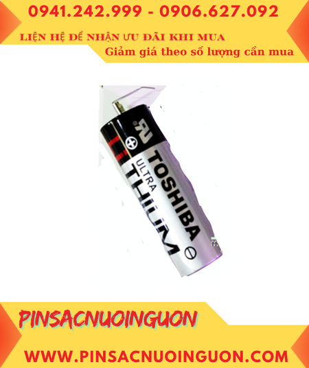 Toshiba ER17500V (chân thép hàn), Pin nuôi nguồn PLC Toshiba R17500V lithium 3.6v 2700mAh, Xuất xứ Nhật