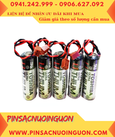 Pin ER17500V _Pin Toshiba ER17500V; Pin nuôi nguồn PLC Toshiba ER17500V lithium 3.6v A 2700mAh -Xuất xứ Nhật
