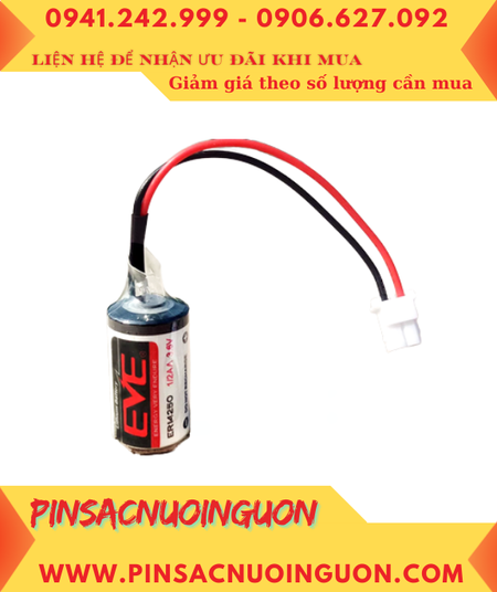 EVE ER14250; Pin nuôi nguồn EVE ER14250 lithium 3.6v 1/2AA 1200mAh (Loại có Zắc cắm)