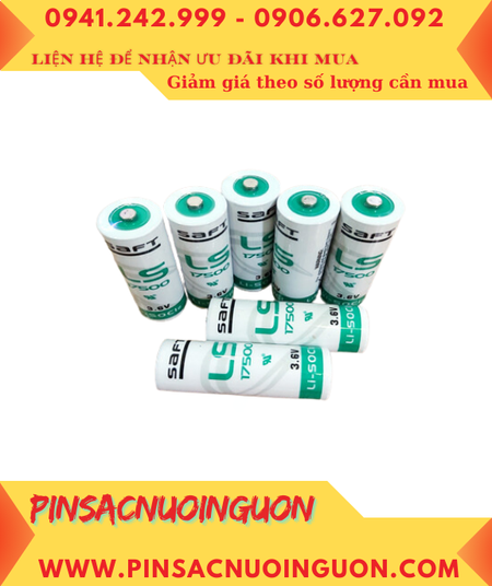 Pin Saft LS17500 _Pin LS17500; Pin nuôi nguồn PLC Saft LS17500 lithium 3.6v A 3600mAh _Xuất xứ Pháp