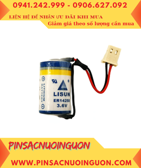 Lisun ER14250; Pin nuôi nguồn Lisun ER14250 lithium 3.6v 1/2AA 1200mAh (ZẮC CẮM) chính hãng