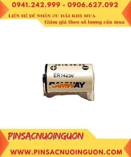 RAMWAY ER14250 (chân thép); Pin nuôi nguồn RAMWAY ER14250 lithium 3.6v 1/2AA 1200mAh chính hãng