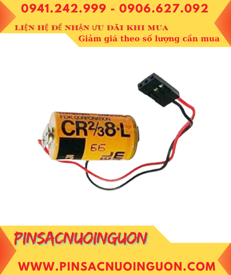 FUJI CR2/3 8.L; Pin nuôi nguồn PLC FUJI CR2/3 8.L lithium 3v 2/3A 1900mAh chính hãng, Xuất xứ NHẬT