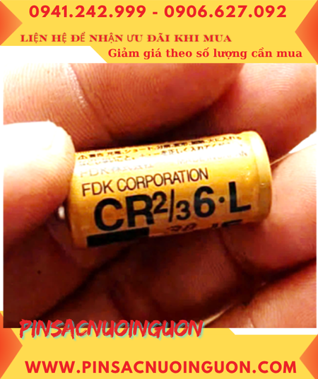 FUJI CR2/3 6.L, Pin nuôi nguồn PLC CR2/3 6.L lithium 3V 1350mAh chính hãng, Xuất xứ NHẬT