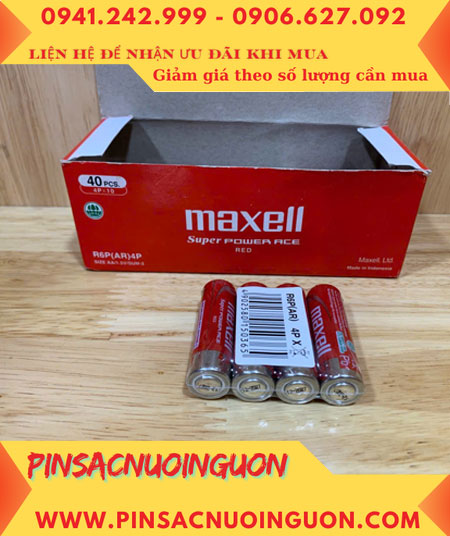 COMBO 1HỘP=40viên Pin AA 1.5v Maxell R6P(AR)4P SUM-3 Super Power ACE _Giá chỉ 109.000đ/ Hộp thumb