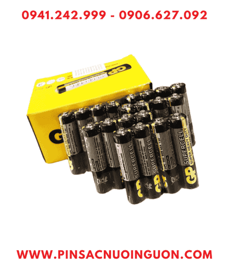COMBO 1HỘP=40viên (gói 4viên) Pin AAA 1.5v GP Supercell 24PL-2S4 _Giá chỉ 109.000/Hộp 40viên