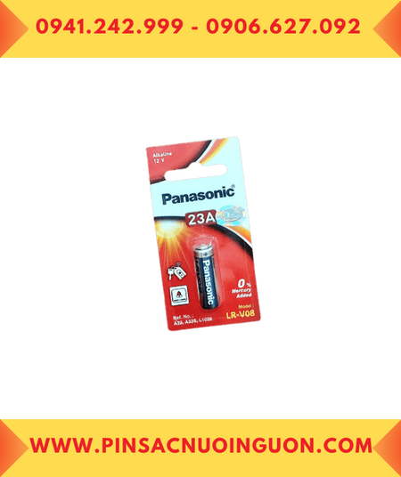 Pin 12v LR-V08 _Pin A23; Pin Remote điều khiển Panasonic LR-V08 A23 chính hãng (Loại vỉ 1viên)