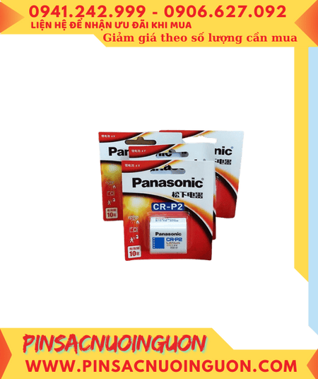 COMBO 01Hộp=10vỉ Pin 6v Lithium Panasonic CR-P2 CR-P2CH/1B _Giá chỉ 1.790.000/Hộp