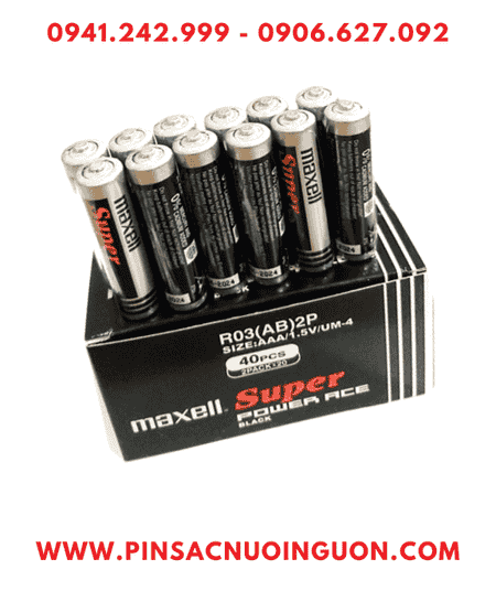 COMBO 1HỘP 40viên Pin AAA 1.5v Maxell R03(AB)2P Super POWER ACE _Giá chỉ 95.000đ/ HỘP 40viên