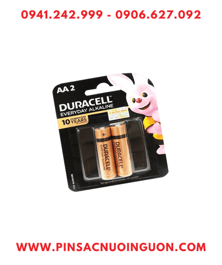 Duracell MN1500 LR6 Pin AA Duracell LR6 MN1500 Everyday Alkaline 1.5v chính hãng /Vỉ 2viên