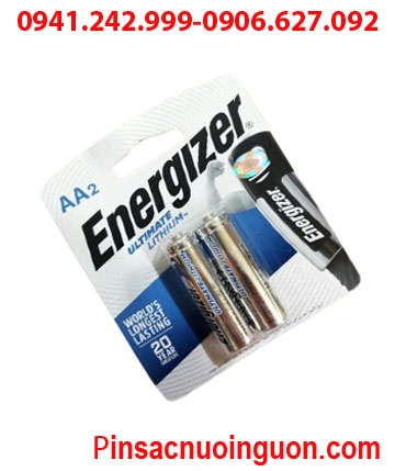 Pin tiểu AA Energizer L91-BP2; Pin AA 1.5v Lithium Energizer L91-BP2 _Made in Singapore _ Vỉ 2viên _Mẫu mới