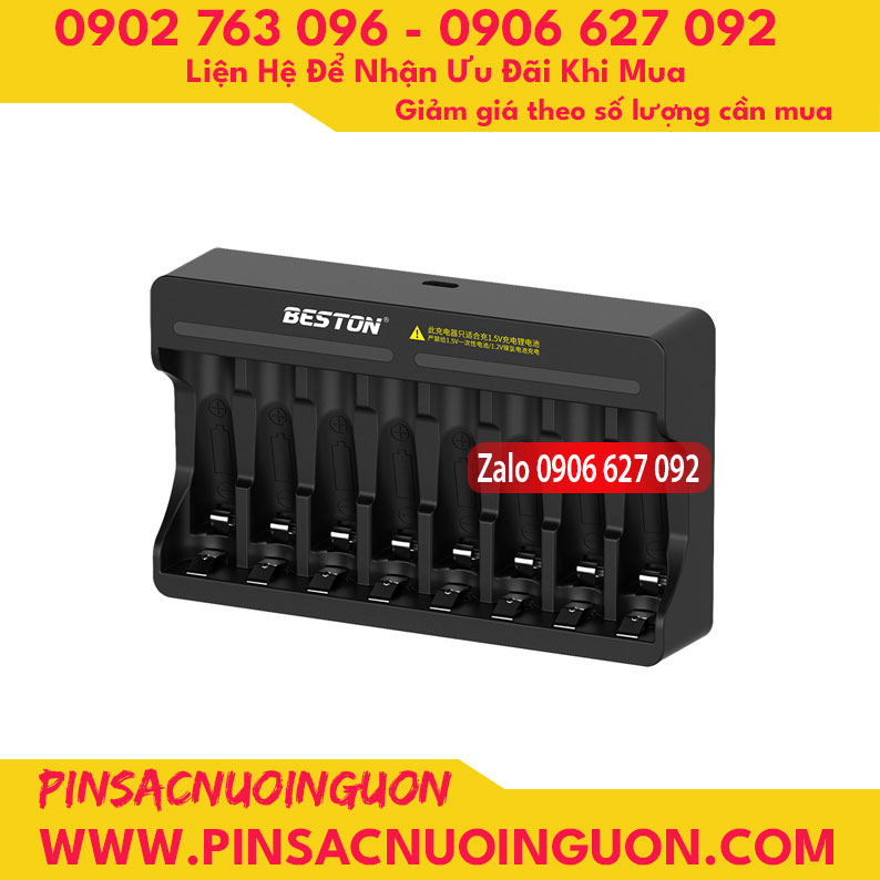 Bộ sạc 8 pin Beston dành cho pin AA AAA Lithium 1.5V M7012 thumb