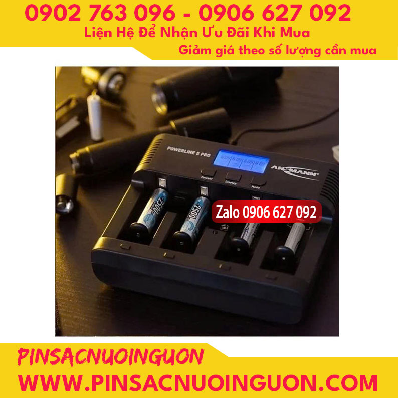 Bộ sạc pin POWERLINE 5 Pro ANSMANN – Hàng Nhập Khẩu thumb