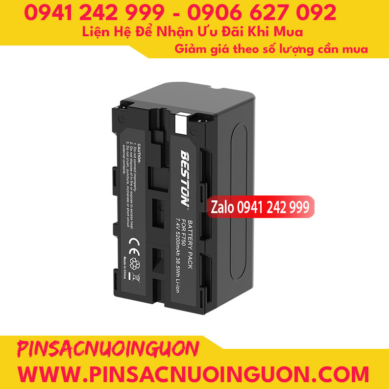 Pin Beston NP-F750 dùng cho máy ảnh, máy quay Sony dung lượng 5200mAh
