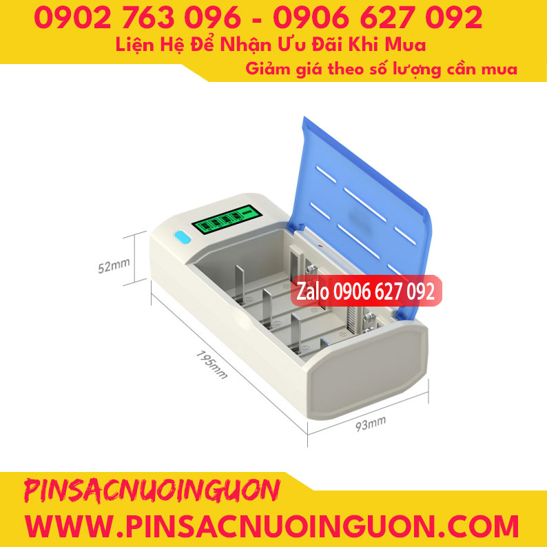 Bộ sạc pin đa năng Beston C906W/C821BW sạc cho nhiều loại pin Ni-MH thumb
