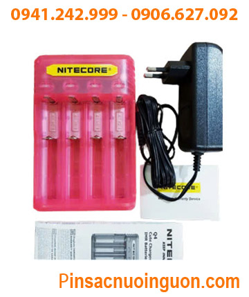 Nitecore Q4; Máy sạc pin Lithium 3.7v Nitecore Q4 _Sạc được 1,2,3,4 Pin 18650, 14500, 18350, 16340, CR123A,..1