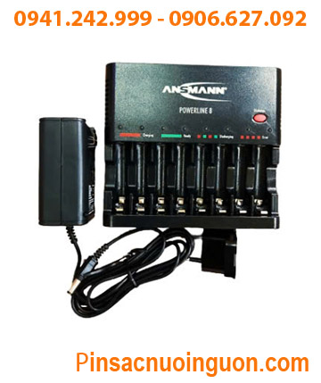 Powerline 8; Máy sạc 8 Pin AA-AAA Ansman Powerline 8 _ sạc được 1,2,3,4,5,6,7,8 pin _Tự ngắt điện khi sạc đầy