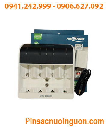 Bộ sạc ANSMANN Comfort Multi 1001-0093, sạc đa năng pin AA, AAA, C, D và 9v - Mỗi lần sạc 1,2,3,4,5 Pin