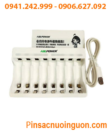 ABLPOWER NI-08 _Máy sạc ABLPOWER NI-08 với 08 khe (08 rảnh) sạc được 2,4,6,8 pin AA và AAA các hãng pin
