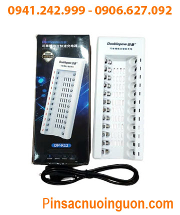 DoublePow DP-K12, Máy sạc 12viên Pin AA và AAA (12 khe sạc, mỗi lần sạc được từ 1-12 viên pin NiMh)