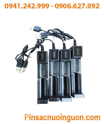Máy sạc pin 18650 TLP-USB1U loại 01 khe sạc _cổng sạc USB (sạc được 01 pin 18650, 18500, 17500, 16340, 14500,..)