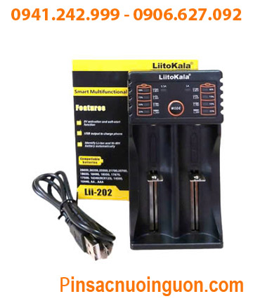 Liitokala Lii-202, Máy Sạc Liitokala Lii-202 (02 rảnh sạc pin 18650 26650 123A 26650,...và NiMh 1.2V A AA AAA)