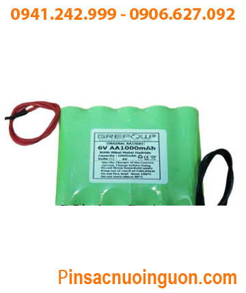 Pin nuôi nguồn 6V-AA1000mAh, Pin sạc 6v-AA1000mAh, Pin sạc NiMh 6v-AA1000mAh chính hãng