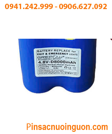 Pin nuôi nguồn 4.8v-D8000mAh, Pin sạc NiMh 4.8v-D8000mAh, Pin sạc chất lượng cao GREPOW 4.8v-D8000mAh