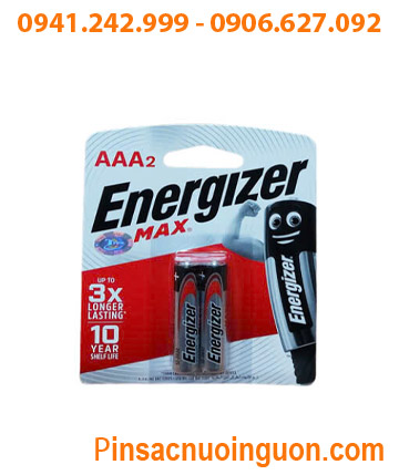 Energizer E92_BP2, LR03; Pin AAA 1.5v Alkaline Energizer E92-BP2 chính hãng (Xuất xứ Singapore) Vỉ 2viên