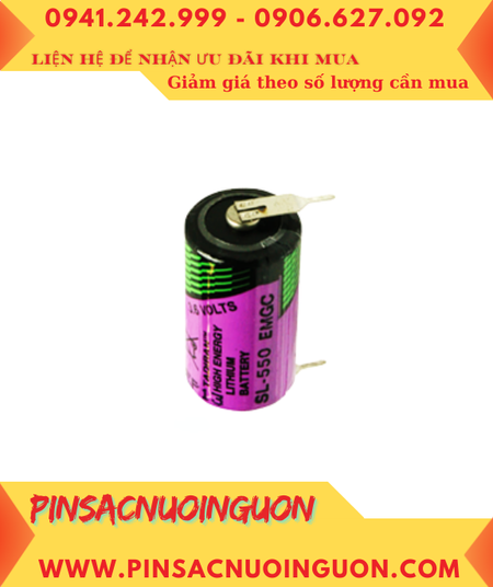 Pin SL-550; Pin Tadiran SL-550; Pin nuôi nguồn PLC Tadiran SL-550 lithium 3.6v 1/2AA 900mAh _Xuất xứ Israel