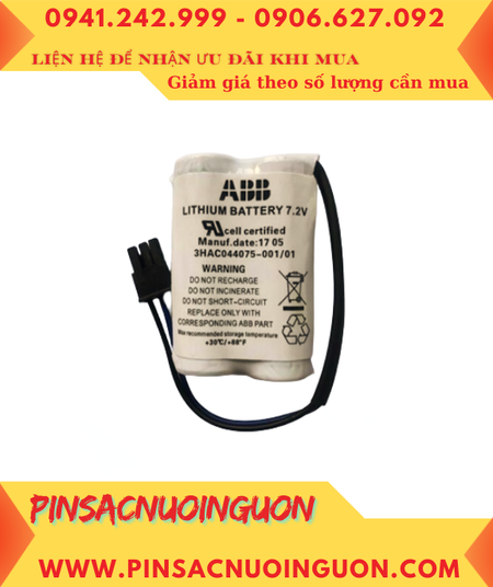ABB 3HAC044168-001; Pin nuôi nguồn ABB 3HAC044168-001 lithium 7.2v 3600mAh chính hãng _Xuất xứ Pháp