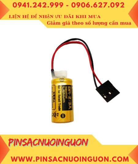 Panasonic BR-2/3A (Zắc JEA 4holes); Pin nuôi nguồn Panasonic BR-2/3A lithium 3v 2/3A 1200mAh, Xuất xứ Nhật