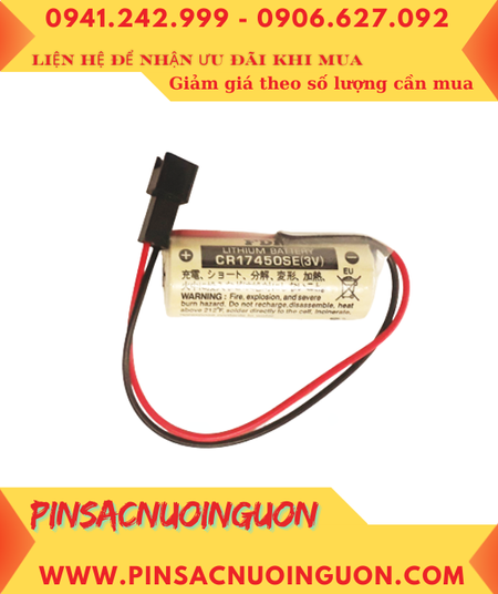 FDK CR17450SE (Zắc đen); Pin nuôi nguồn PLC TOTO lithium 3v 4/5A 2500mAh chính hãng /Xuất xứ NHẬT