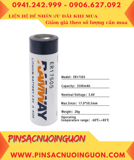 Ramway ER17505, Pin nuôi nguồn PLC Ramway ER17505 lithium 3.6v 3500mAh chính hãng
